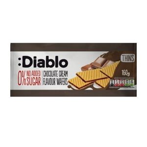 Diablo Tenké oplatky s čokoládovou příchutí bez přidaného cukru 160g