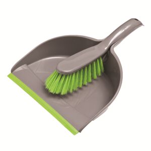 Smetáček + lopatka s gumou Compact stříbrná